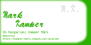 mark kamper business card