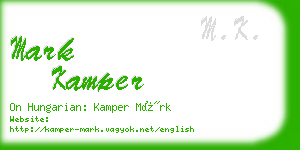 mark kamper business card